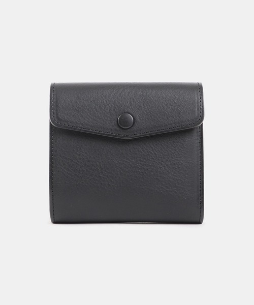【美品】Sinleathers タスカ レザー 二つ折り財布 黒 シボ革 人気 これぞ最高品質。Sinleathersの二つ折り財布“tasca(タスカ)”【フリー