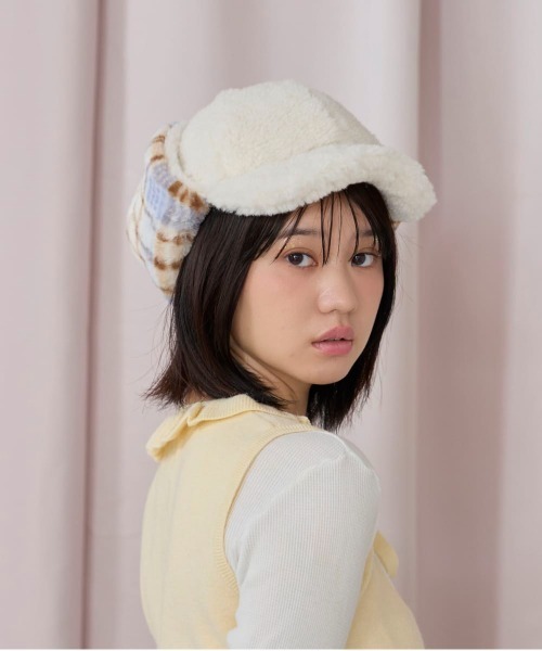 「kaorinomori」 キャップ M/57.5cm ブラック レディース_画像4