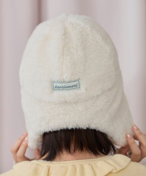 「kaorinomori」 キャップ M/57.5cm ブラック レディース_画像8