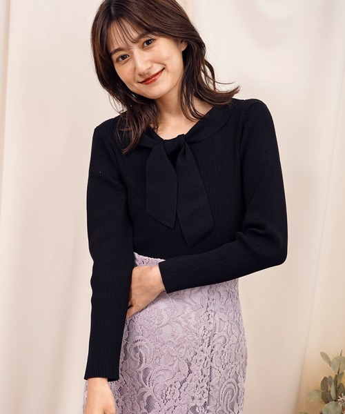 「NOELA」 長袖ニット フリー ブラック レディース_画像5