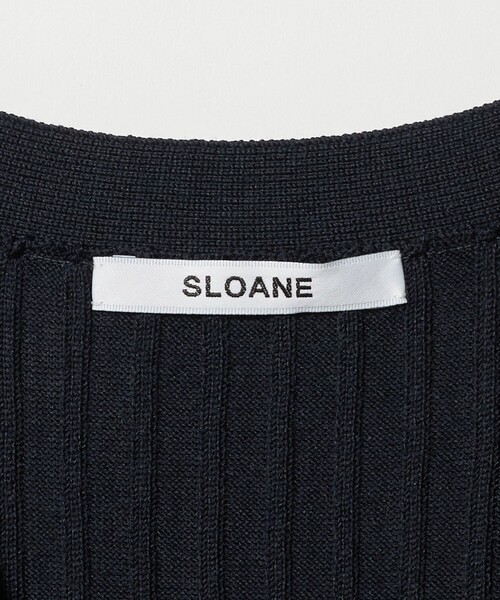 カーディガン 「別注」「SLOANE」リブ Vネック カーディガン レディースの画像