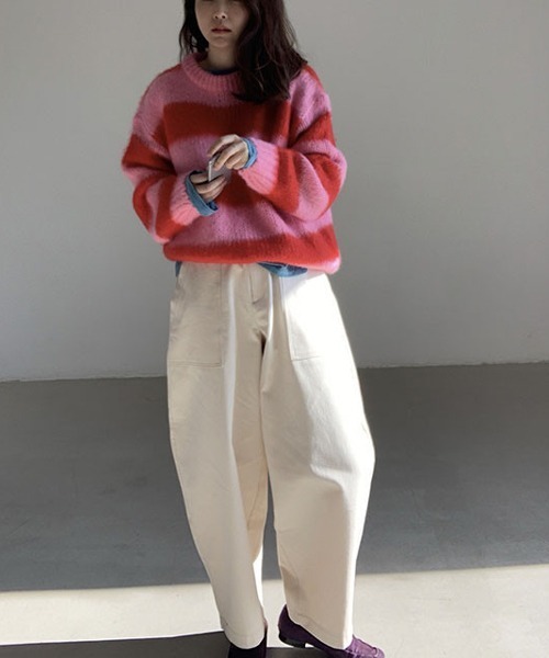 「HALEY PESCA」 長袖ニット FREE ピンク レディース_画像3