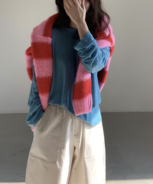「HALEY PESCA」 長袖ニット FREE ピンク レディース_画像6