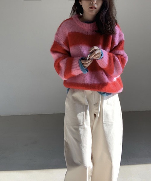 「HALEY PESCA」 長袖ニット FREE ピンク レディース_画像7