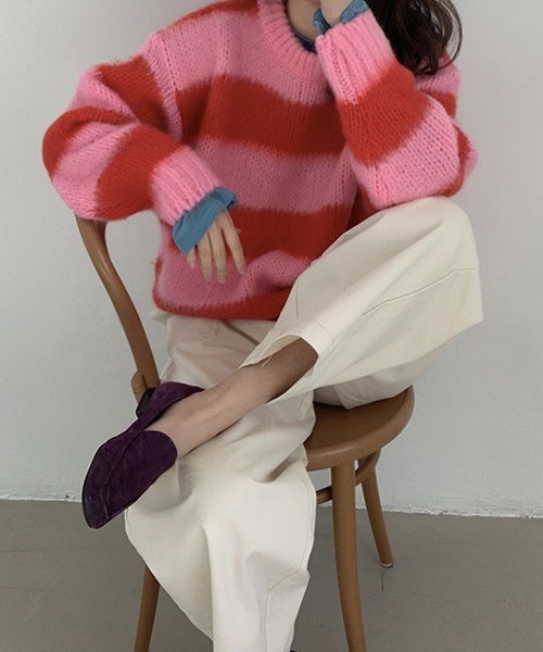 「HALEY PESCA」 長袖ニット FREE ピンク レディース_画像8