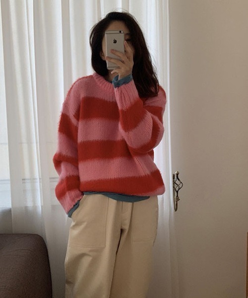 「HALEY PESCA」 長袖ニット FREE ピンク レディース_画像9