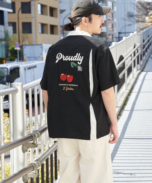 NO NEED（ノーニード） シャツ チェリーボーリングシャツ メンズ