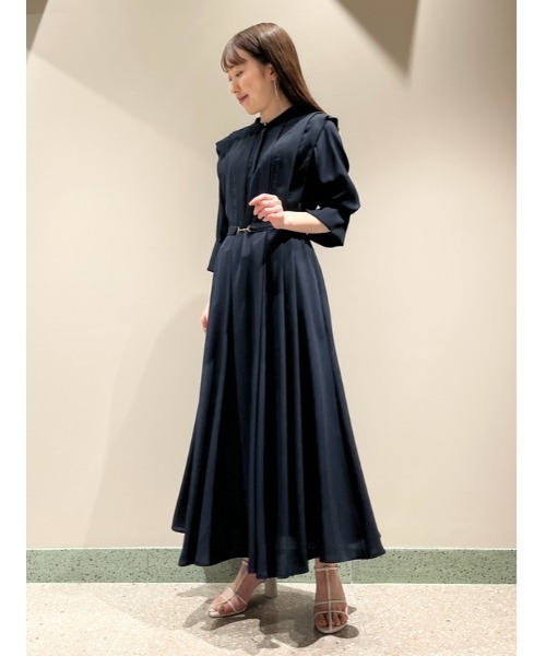 「SNIDEL」 長袖ワンピース 0 ネイビー レディース_画像4