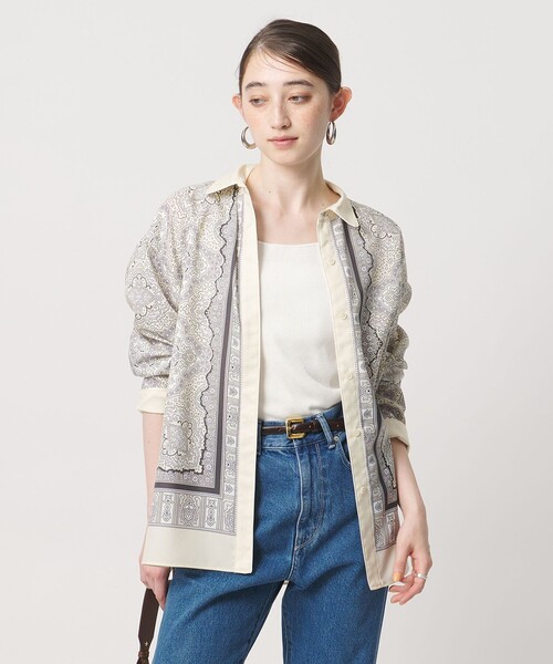 2021ss ユナイテッドアローズ　スカーフプリントブラウス size36 UNITED ARROWS（ユナイテッドアローズ） ブラウス シャツ スカーフ