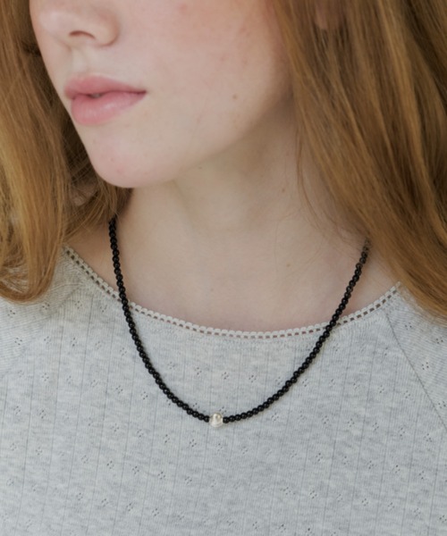 GIUNON ネックレス silver point beads necklace / シルバーポイント