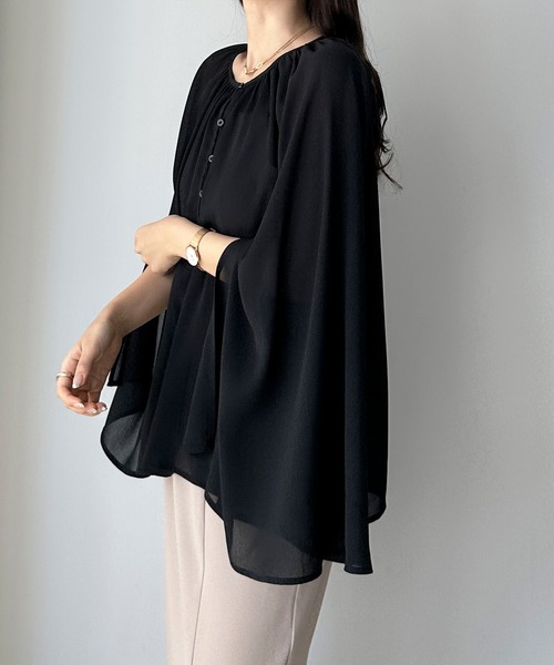 「Louere」 長袖ブラウス LARGE アイボリー レディース_画像2