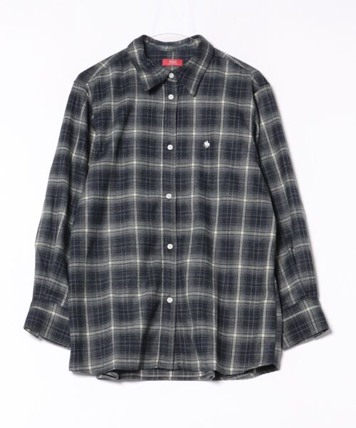 「Heather」 長袖シャツ FREE ネイビー レディース_画像2