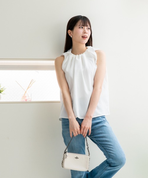 「a lot of love」 ノースリーブブラウス FREE ホワイト レディース_画像9