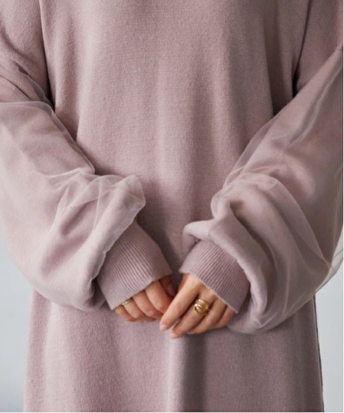 「and it_」 長袖ワンピース M-L ピンクベージュ レディース_画像4