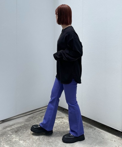 「PAGEBOY」 長袖カットソー FREE ターコイズブルー レディース_画像7