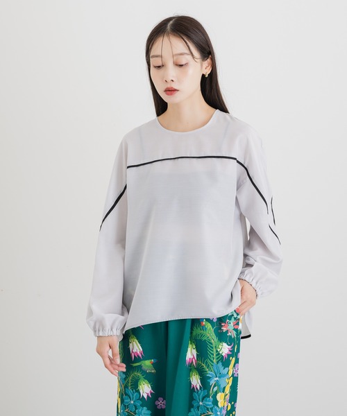 「KATHARINE ROSS」 長袖ブラウス MEDIUM ブラック レディース_画像8