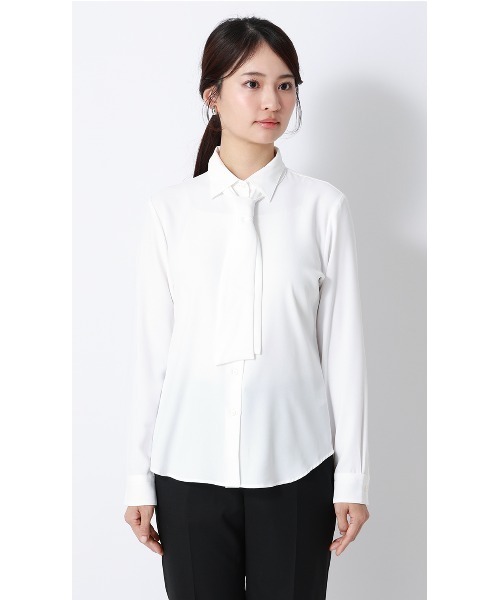 「AOYAMA」 「＆ress」長袖シャツ M ホワイト レディース_画像5