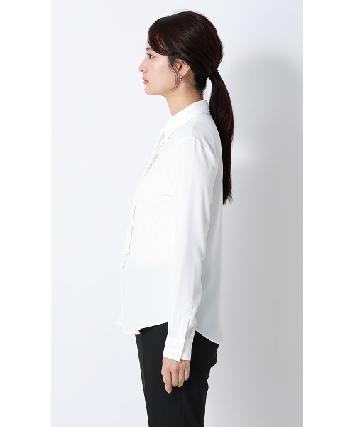 「AOYAMA」 「＆ress」長袖シャツ M ホワイト レディース_画像6