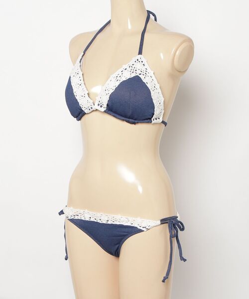 未使用　T. japan swim tops 水着　ビキニ gossip!ロサンゼルス 水着 「Y2Kガーリー」ビキニ デニム レース使い