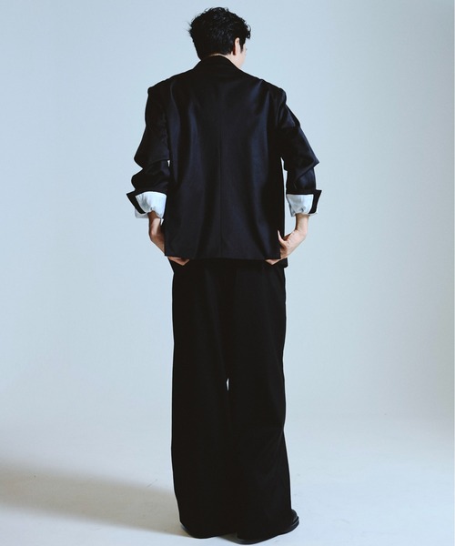 CAMPHOR WOOD テーラードジャケット SMALL ブラック メンズ : ZOZOTOWN