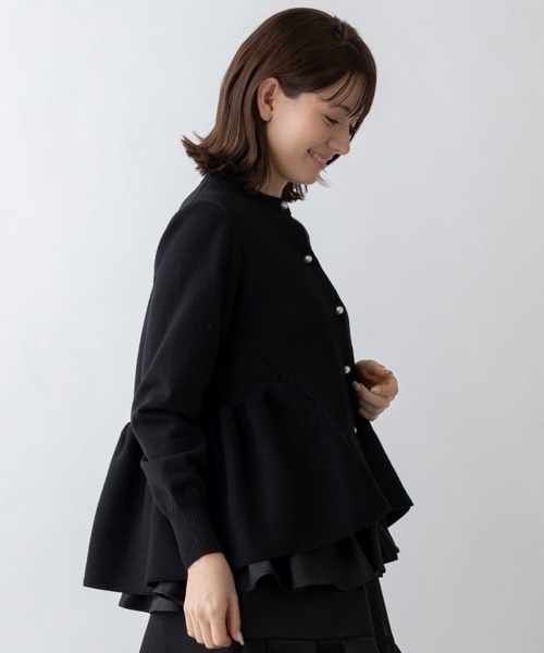 「Sono」 ニットカーディガン 1 ブルー レディース_画像6