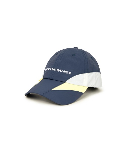 A BATHING APE ロゴキャップ ホワイト/ネイビー AAPE BY A BATHING APE（エーエイプバイアベイシングエイプ） キャップ