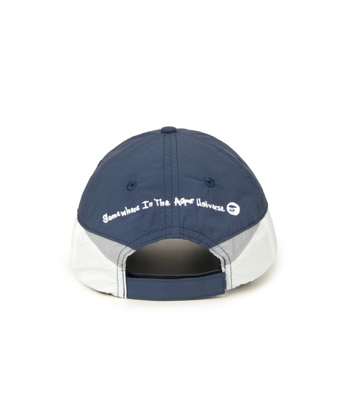 A BATHING APE ロゴキャップ ホワイト/ネイビー AAPE BY A BATHING APE（エーエイプバイアベイシングエイプ） キャップ