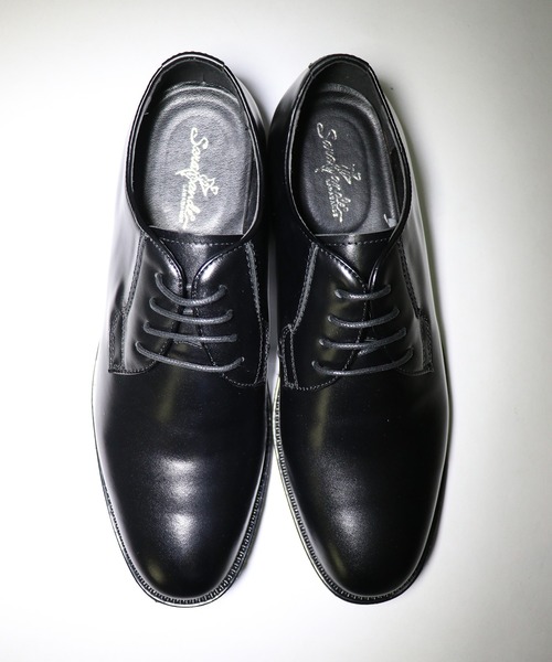 ビジネスシューズ SARABANDE 本革プレーントゥ ローヒールドレスシューズ メンズ