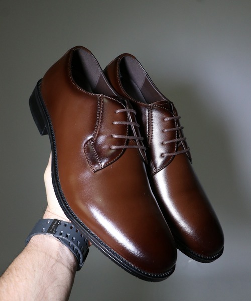 ビジネスシューズ SARABANDE 本革プレーントゥ ローヒールドレスシューズ メンズ