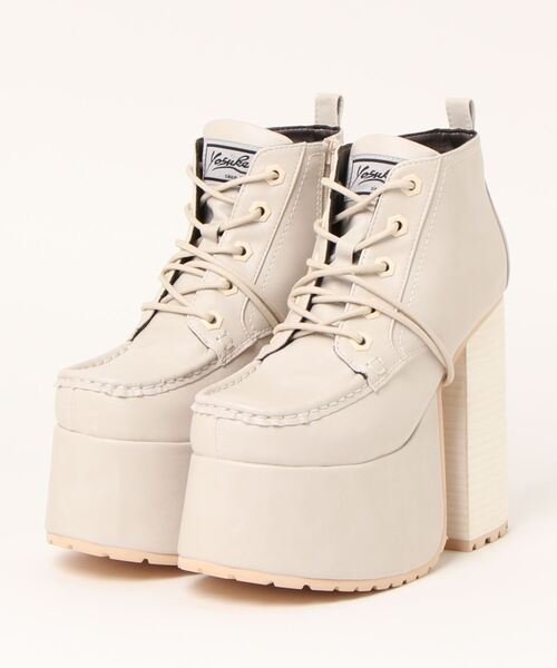 「YOSUKE/ヨースケ」厚底レースアップショートブーツ 厚底レースアップショートブーツ（BLC） -YOSUKE U・S・A