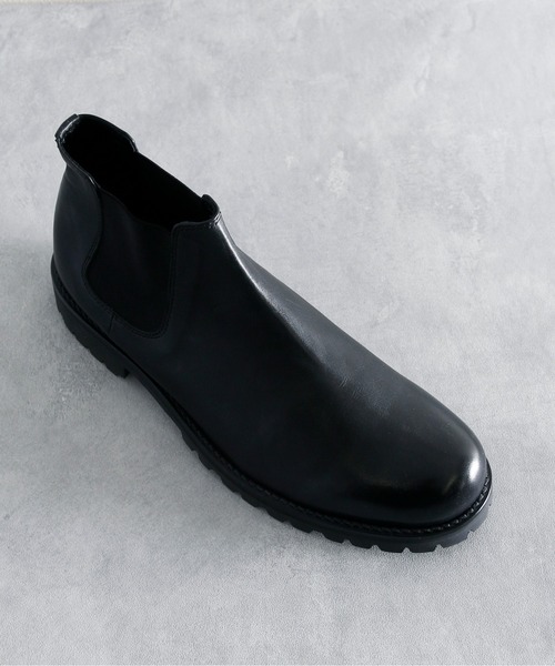 【1回着用のみ】ブラック サイドゴアブーツ Vibramソール サイドゴアブーツ メンズ ビブラムソールのおすすめ人気商品一覧 通販