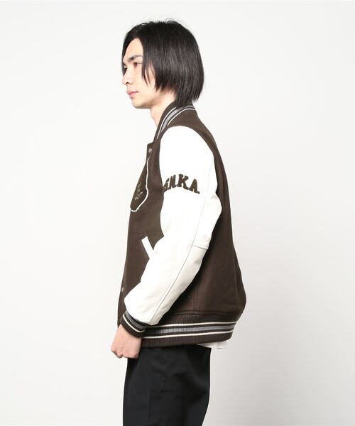 ジャケット スタジャン A BATHING APE VARSITY JACKET M04