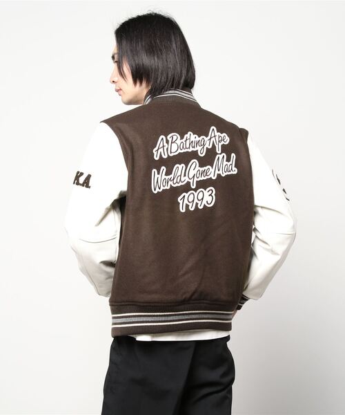 ジャケット スタジャン A BATHING APE VARSITY JACKET M05