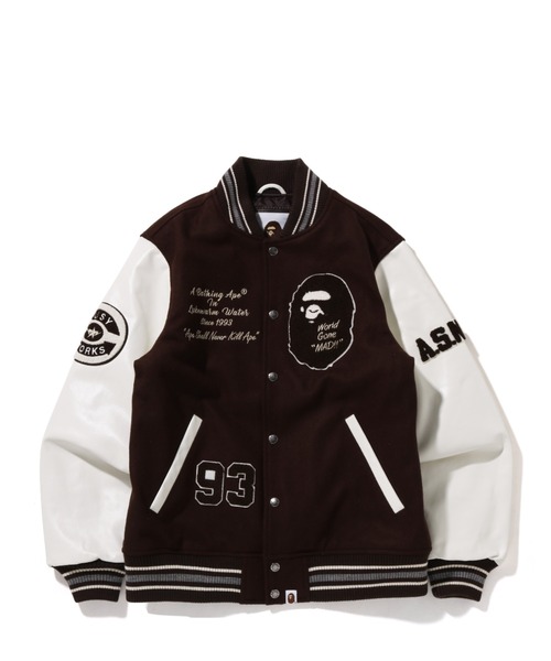 ジャケット スタジャン A BATHING APE VARSITY JACKET M01