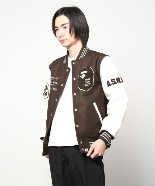ジャケット スタジャン A BATHING APE VARSITY JACKET M03