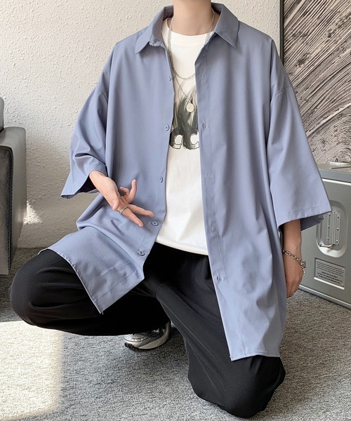 シャツ 「FVLMEN」side button halfsleeve shirt/サイドボタン