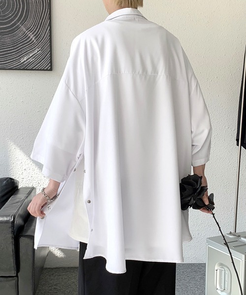 シャツ 「FVLMEN」side button halfsleeve shirt/サイドボタン