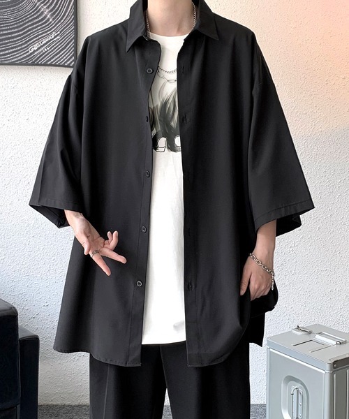 Lig. リグドット half sleeve shirt ハーフスリーブシャツ シャツ 「FVLMEN」side button halfsleeve shirt/サイドボタン