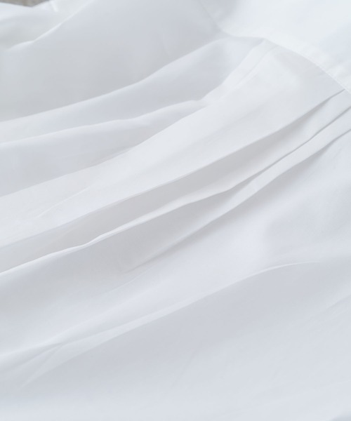 BRICK＆SONS シャツ リラックスバックプリーツシャツ「ホワイト