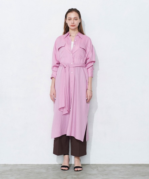 ワンピース シャツワンピース ロングシャツワンピース レディース  