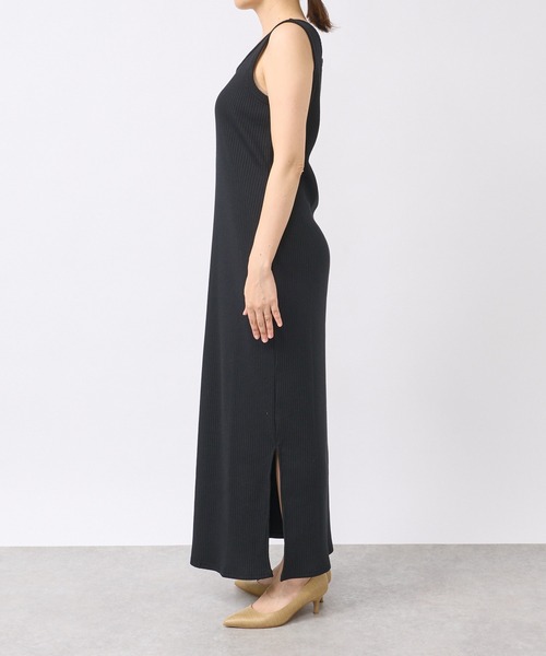 （美品）リヴドロワ　ロングワンピース リブタンクワンピース　サイズ：FREE earthy_ ワンピース リブタンクロングワンピース : ZOZOTOWN