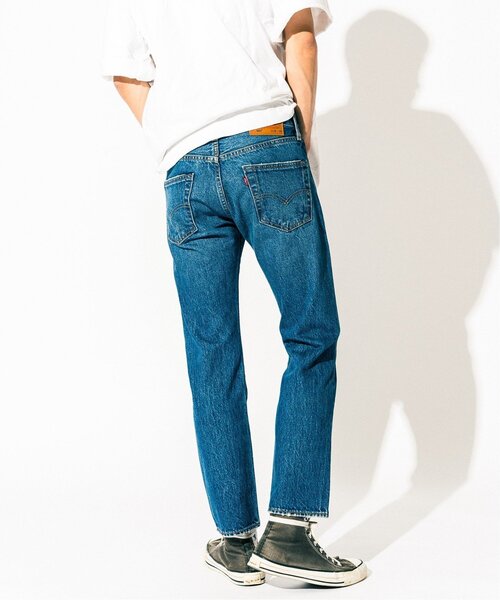 LEVI'S 501 ストレートレッグ ダークデニム W23 L28 リーバイス Levi's Lady's リーバイス 501 T TAPER 新品 ダメージ加工