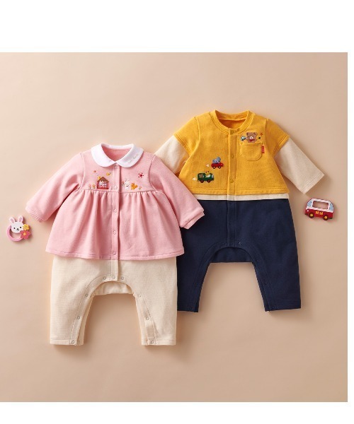 MIKI HOUSE（ミキハウス） ベビー服 ロンパース うさぎ柄カバーオール