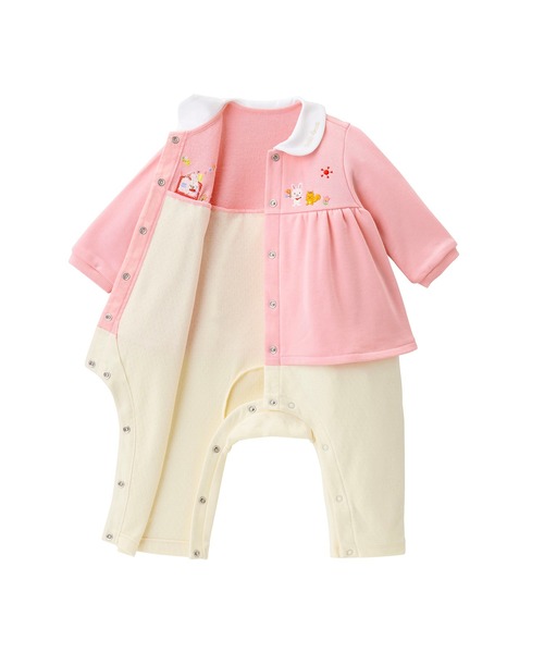 ベビー服 ロンパース うさぎ柄カバーオール_3