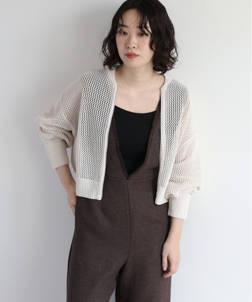 cepo（セポ） カーディガン メッシュジップカーディガン レディース