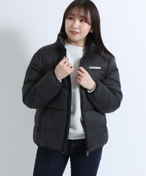ダウンコート ダウンジャケット CONVERSE（コンバース）防風・軽量スタンドネック フェイクダウンジャケット/中綿ジャケットアウター レディース