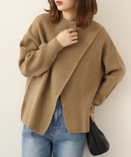 ニット セーター atONE 2Wayクロスアシメセーター レディース