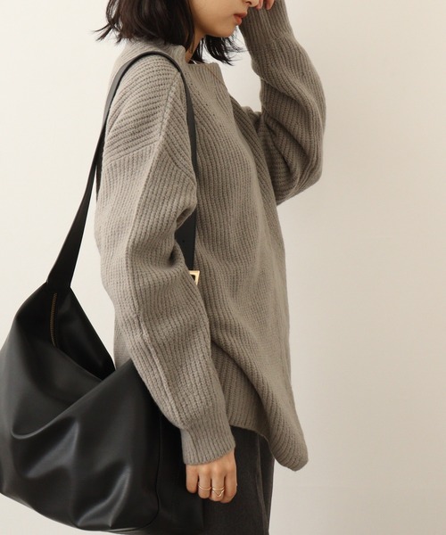 ニット セーター atONE 2Wayクロスアシメセーター レディース atONE ニット セーター 2Wayクロスアシメセーター レディース