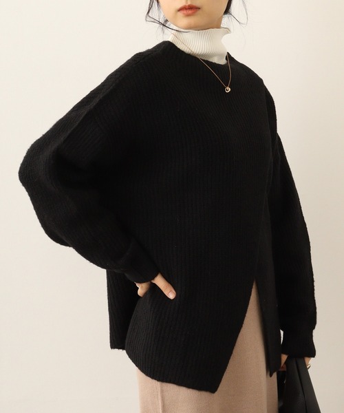 ニット セーター atONE 2Wayクロスアシメセーター レディース atONE ニット セーター 2Wayクロスアシメセーター レディース