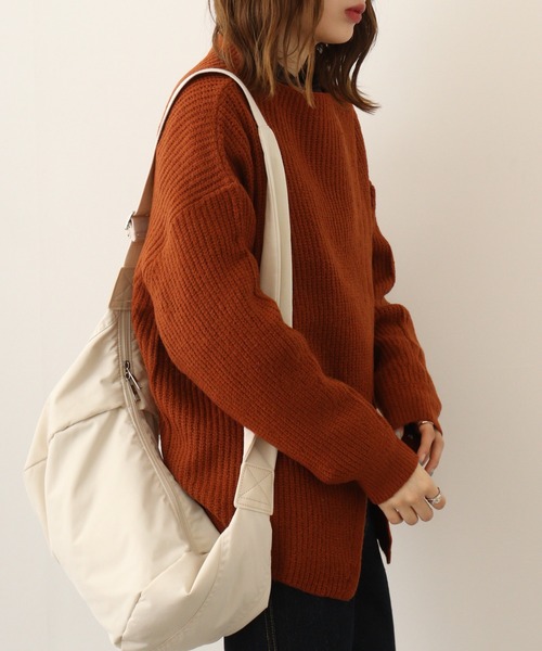 atONE ニット セーター 2Wayクロスアシメセーター レディース